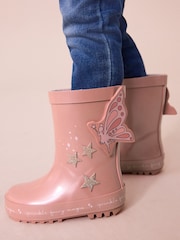 Pink Metallic Fairy Wellies - Image 1 of 8