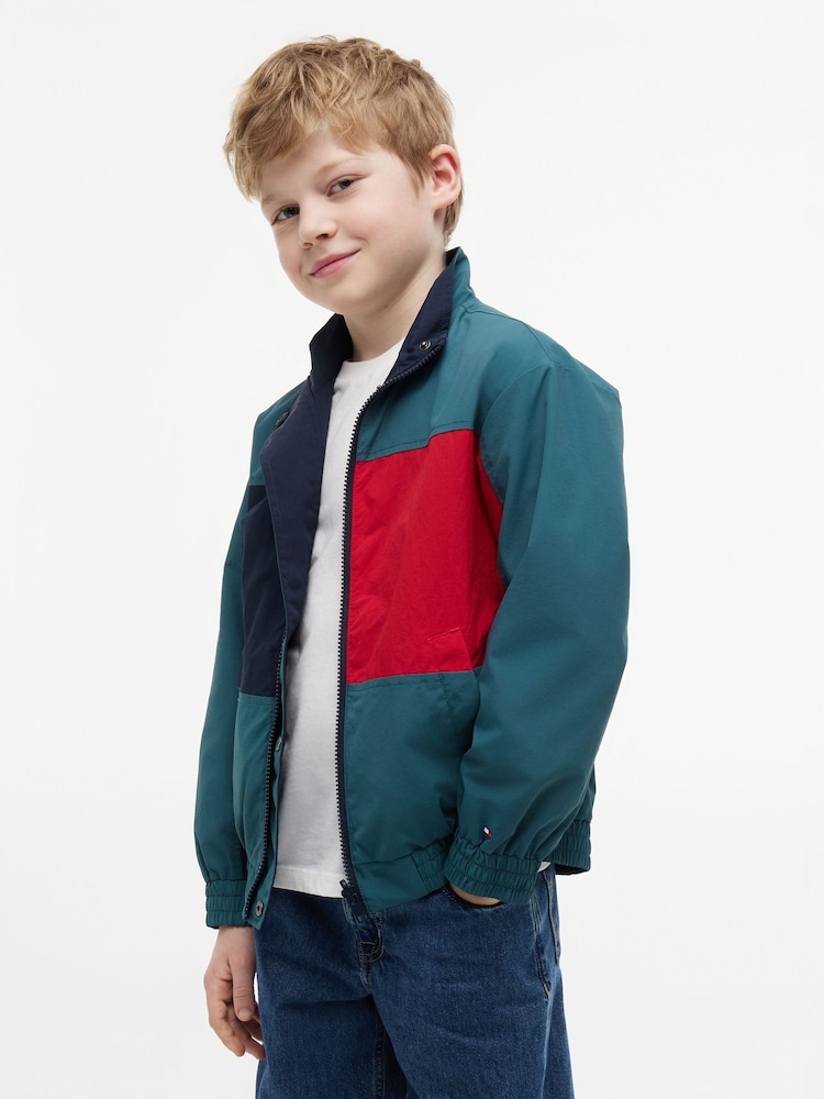 Tommy Hilfiger Blue Flag Embroidery Relaxed Jacket - Image 1 of 6 Tommy Hilfiger Blue Flag Embroidery Relaxed Jacket - Image 1 of 6