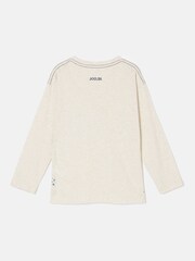 Joules Boys' Finlay Cream Dino Print Artwork Top - Image 2 of 5