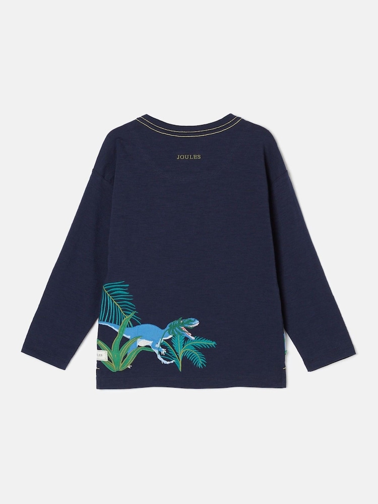 Joules Boys' Jack Navy Blue Artwork Top - Image 3 of 4