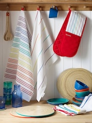 Sur La Table Set of 2 Colour Me Happy 100% Cotton Double Oven Glove Tea Towels - Image 1 of 5