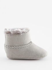 Grey Pull-On Baby Boots (0-24mths) - Image 2 of 4