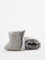 Grey Pull-On Baby Boots (0-24mths) - Image 4 of 4