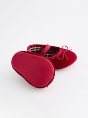 Red Velvet Ballerina Baby Shoes (0-18mths) - Image 3 of 4