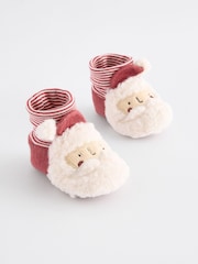 Red Christmas Santa Baby Bootie Shoes (0-18mths) - Image 1 of 5