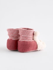Red Christmas Santa Baby Bootie Shoes (0-18mths) - Image 3 of 5