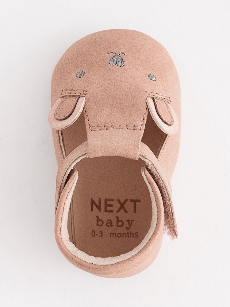 Tan Brown Bear T-Bar Baby Shoes (0-24mths) - Image 6 of 6
