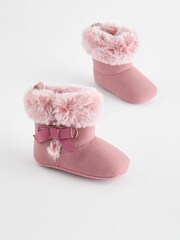 Pink Pull-On Baby Boots (0-24mths) - Image 2 of 5