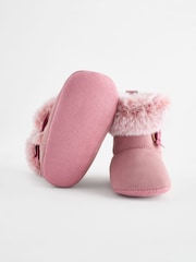 Pink Pull-On Baby Boots (0-24mths) - Image 3 of 5