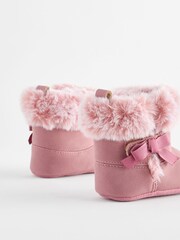 Pink Pull-On Baby Boots (0-24mths) - Image 5 of 5