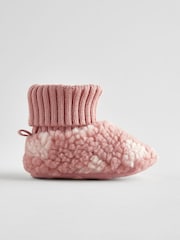 Pink Heart Baby Booties (0-18mths) - Image 2 of 4