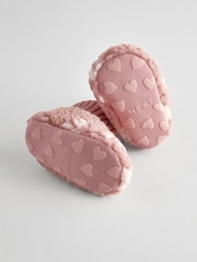 Pink Heart Baby Booties (0-18mths) - Image 3 of 4