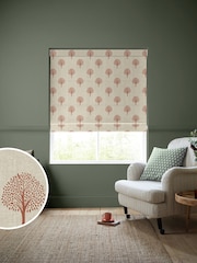 Emily Bond Rust Orange Yew Tree Made to Measure 100% Cotton Roman Blinds - Image 1 of 5