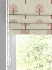 Emily Bond Rust Orange Yew Tree Made to Measure 100% Cotton Roman Blinds - Image 2 of 5