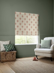 Emily Bond Rust Orange Yew Tree Made to Measure 100% Cotton Roman Blinds - Image 4 of 5