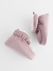 Mauve Purple Baby Corduroy Boots (0-18mths) - Image 4 of 5