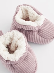 Mauve Purple Baby Corduroy Boots (0-18mths) - Image 5 of 5