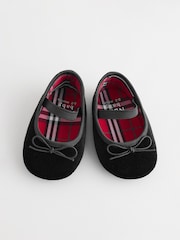 Black Velvet Ballerina Baby Shoes (0-18mths) - Image 2 of 4