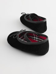 Black Velvet Ballerina Baby Shoes (0-18mths) - Image 3 of 4