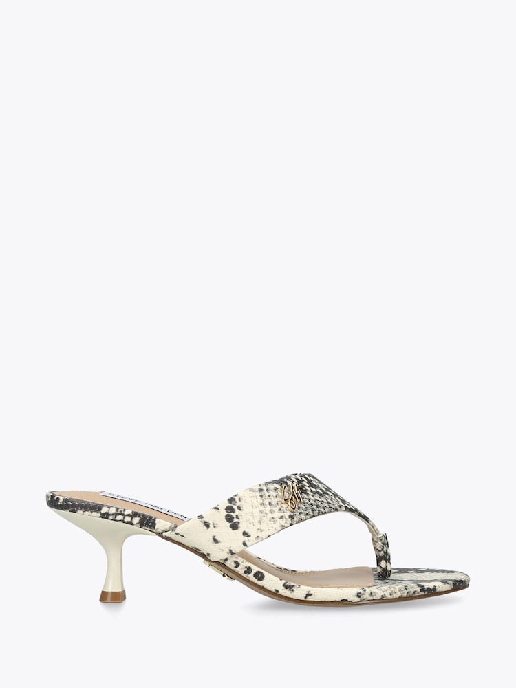 Steve Madden Cream Soundview Snakeprint Sandals - Image 1 of 4