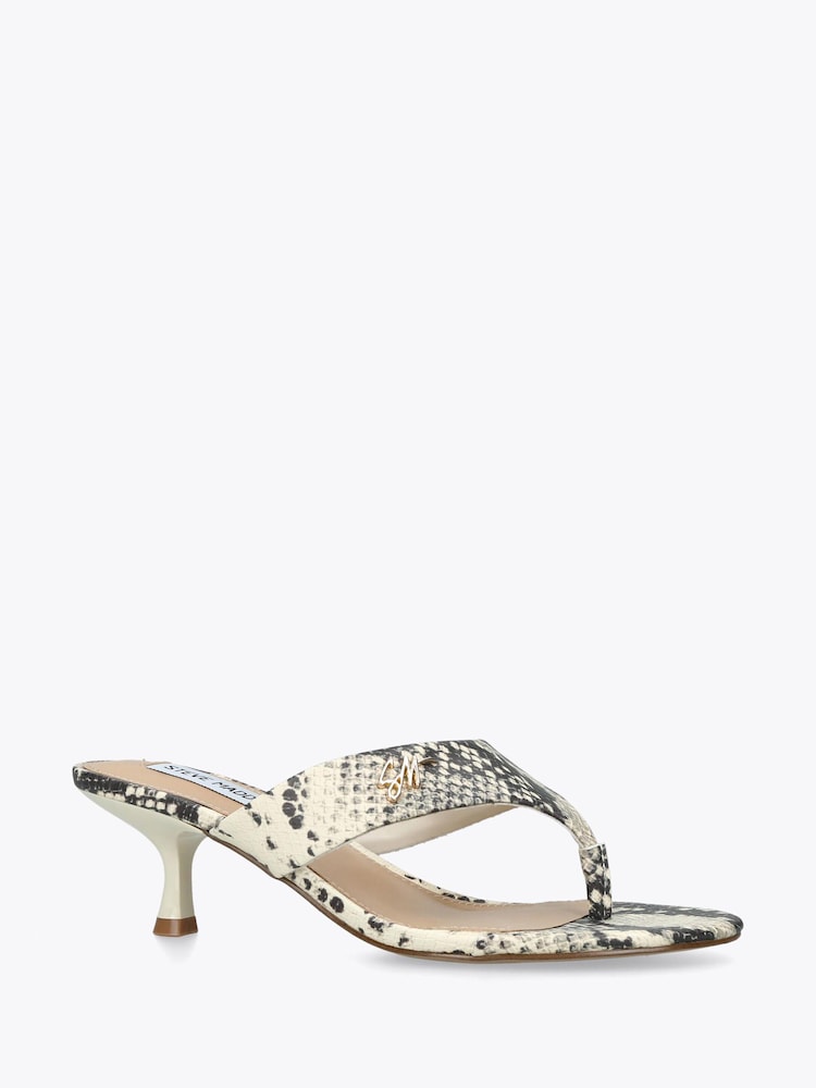 Steve Madden Cream Soundview Snakeprint Sandals - Image 2 of 4