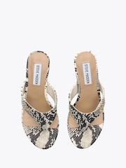 Steve Madden Cream Soundview Snakeprint Sandals - Image 3 of 4