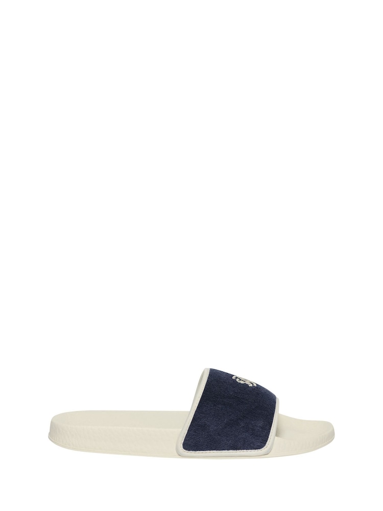 Superdry Blue Towelling Pool Sliders - Image 7 of 7 Superdry Blue Towelling Pool Sliders - Image 7 of 7