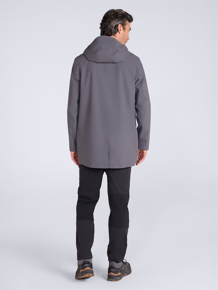 Mountain Warehouse Grey Harbour Mens Waterproof Jacket - Image 5 of 5 Mountain Warehouse Grey Harbour Mens Waterproof Jacket - Image 5 of 5