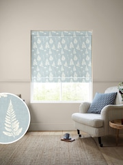 Emily Bond Duck Egg Blue Tynesfield Made to Measure 100% Cotton Roman Blinds - Image 1 of 5