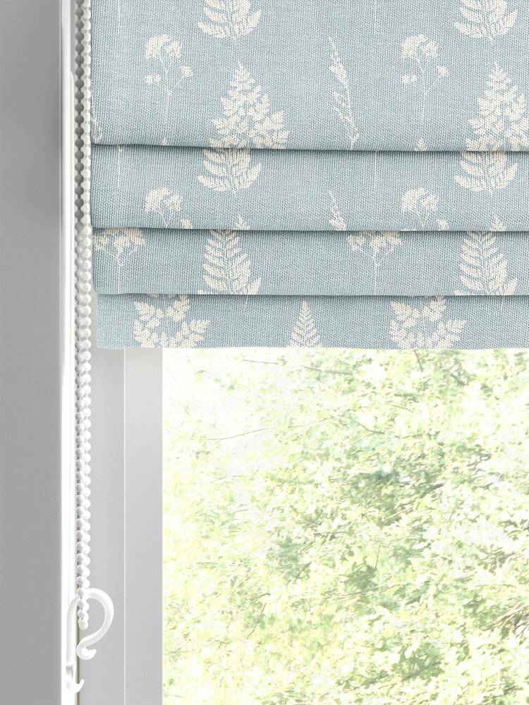 Emily Bond Duck Egg Blue Tynesfield Made to Measure 100% Cotton Roman Blinds - Image 2 of 5