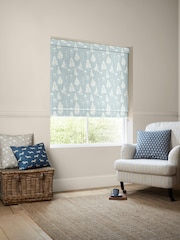 Emily Bond Duck Egg Blue Tynesfield Made to Measure 100% Cotton Roman Blinds - Image 4 of 5