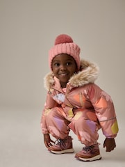Nerz - Waterproof Faux Fur Trim Printed Snowsuit (3mths-7yrs) - Bild 5 von 9