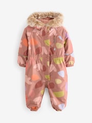 Nerz - Waterproof Faux Fur Trim Printed Snowsuit (3mths-7yrs) - Bild 6 von 9