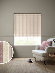 Emily Bond Red George Printed Stripe 100% Cotton Made to Measure Roman Blind - Image 1 of 5