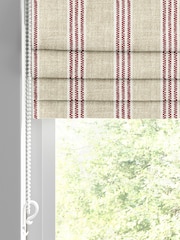 Emily Bond Red George Printed Stripe 100% Cotton Made to Measure Roman Blind - Image 2 of 5