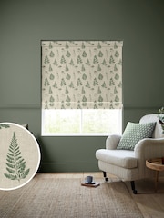 Emily Bond Forest Green Tynesfield Made to Measure 100% Cotton Roman Blinds - Image 1 of 5
