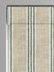 Emily Bond Fern Green George Printed Stripe Made to Measure 100% Cotton Roman Blind - Image 3 of 5