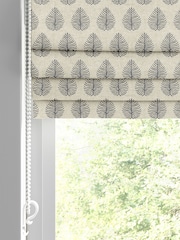 Emily Bond Charcoal Grey Jaipur Made to Measure 100% Cotton Roman Blinds - Image 2 of 5