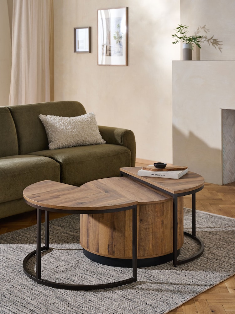 Dark Bronx Nest of 3 Coffee Table - Image 1 of 7