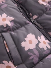 Purple Floral Shower Resistant Printed Snowsuit (3mths-7yrs) - Image 6 of 7