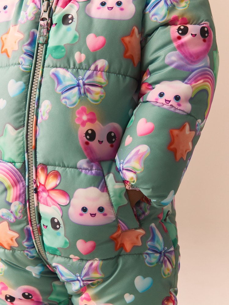 Green Character Shower Resistant Printed Snowsuit (3mths-7yrs) - Image 1 of 2
