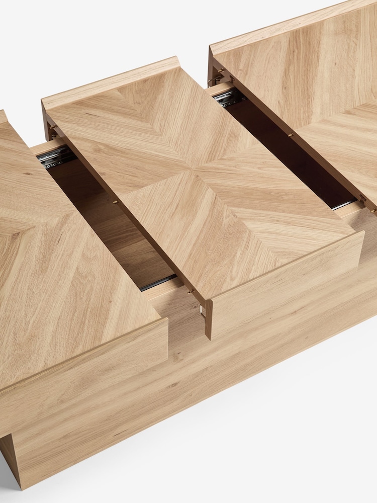 Light Natural Hayford Oak Effect Coffee Table - Image 11 of 11 Light Natural Hayford Oak Effect Coffee Table - Image 11 of 11