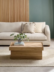 Light Natural Hayford Oak Effect Coffee Table - Image 4 of 10