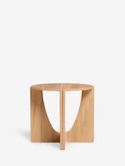 Natural Craft Wood Effect Side Table - Image 3 of 5