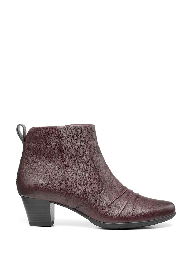 Hotter Red Aubrey Zip Fastening Regular Fit Boots - Image 1 of 4