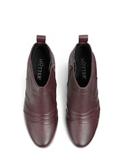 Hotter Red Aubrey Zip Fastening Regular Fit Boots - Image 4 of 4