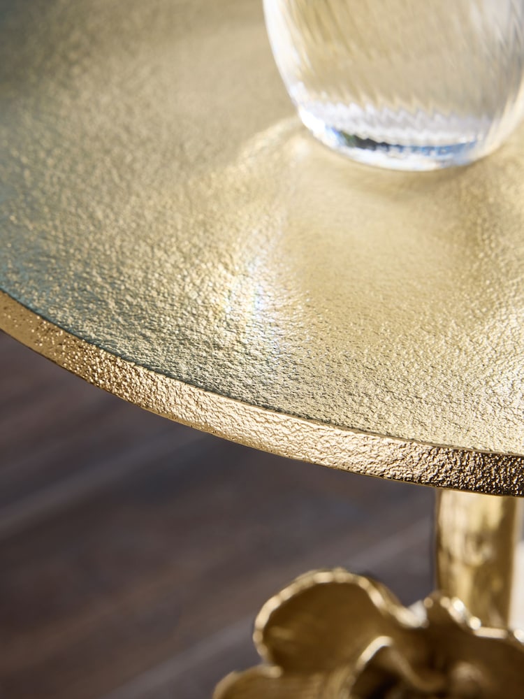 Gold Orchid Side Table - Image 2 of 7