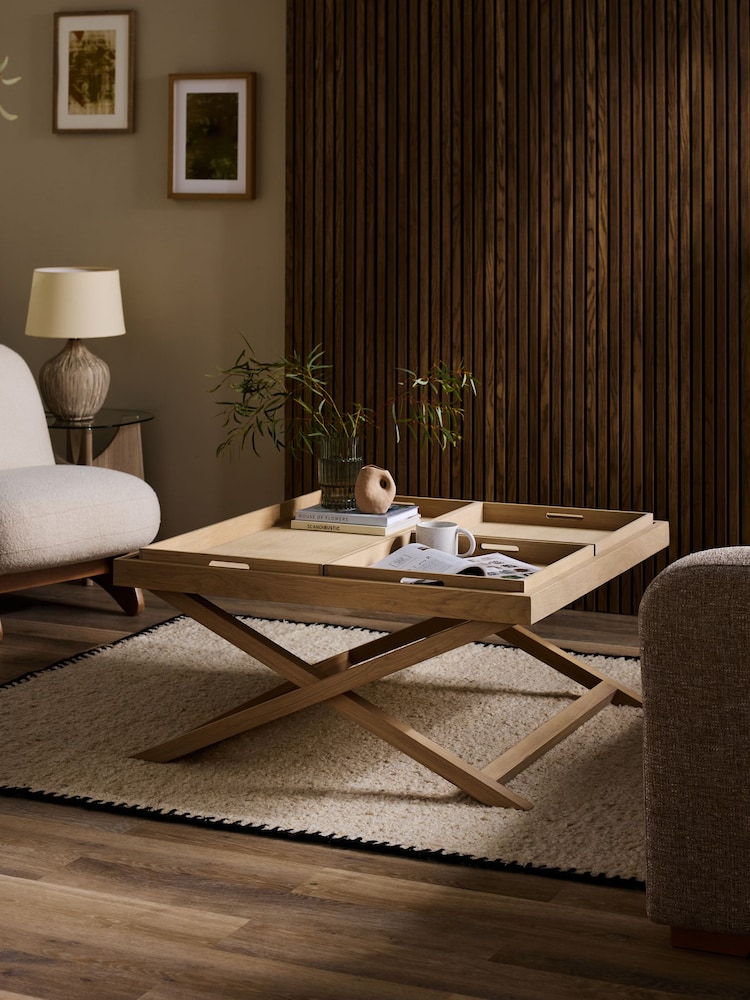 Natural Butler Oak Tray Coffee Table - Image 1 of 11