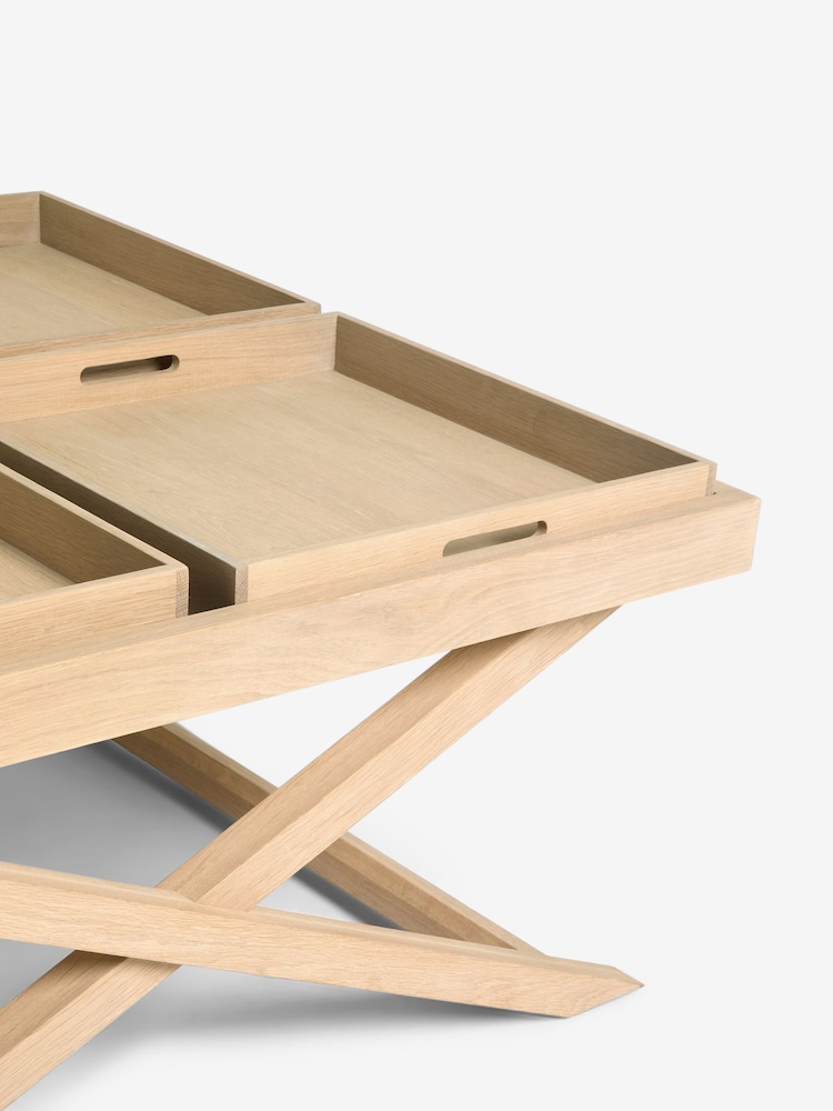 Natural Butler Oak Tray Coffee Table - Image 11 of 11