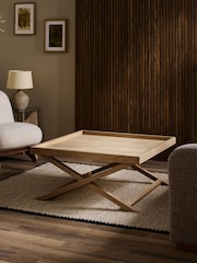 Natural Butler Oak Tray Coffee Table - Image 3 of 11